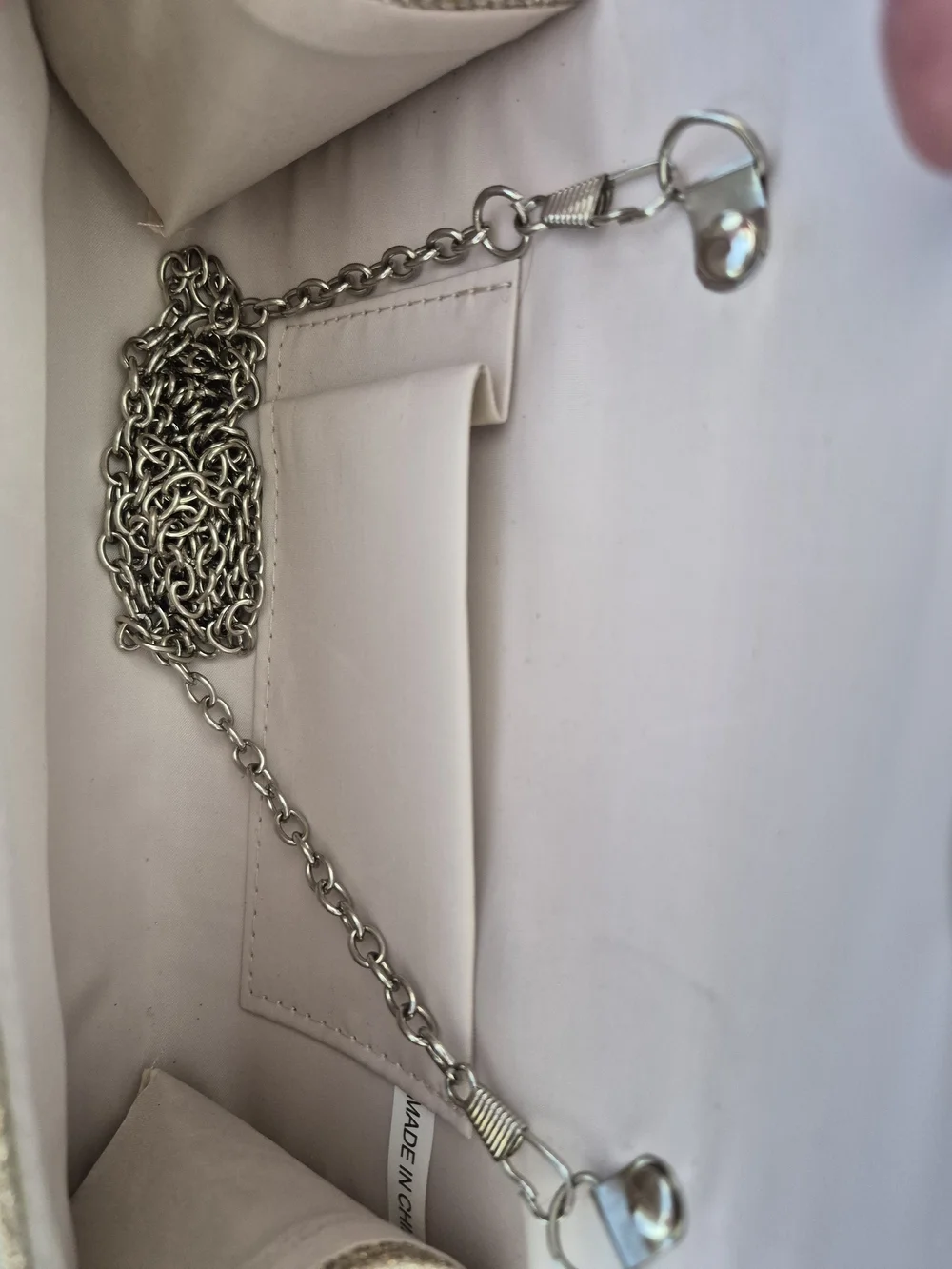 Amazon Gold Sparkle Evening Clutch with Chain Strap